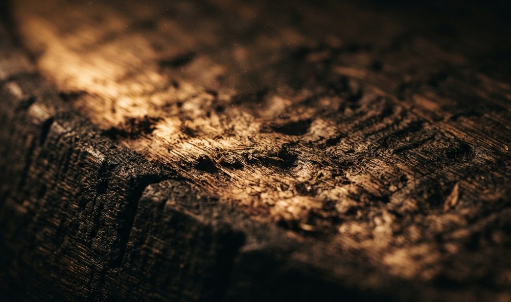 Oak barrel timber in close detail